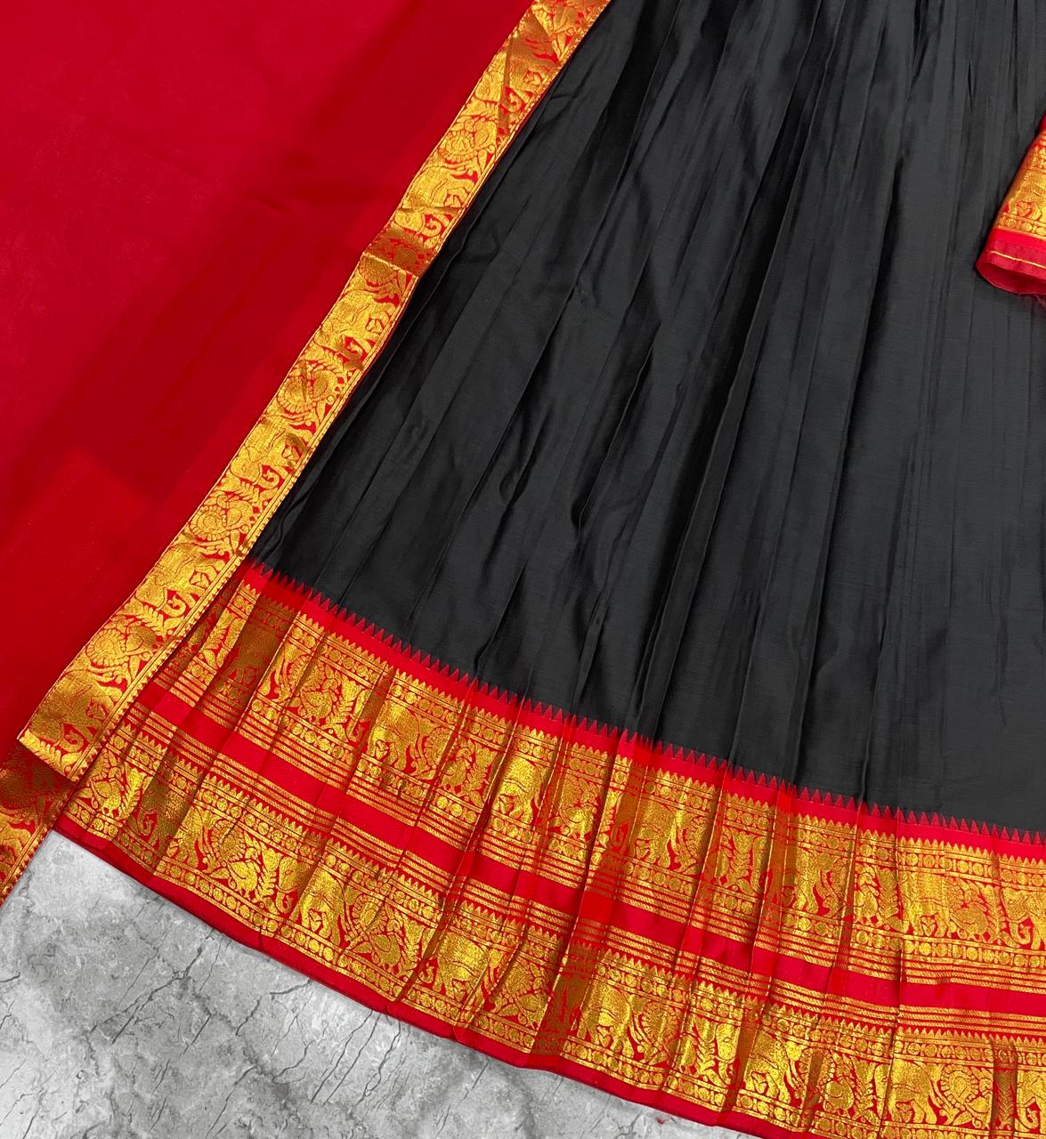 The South-style Kanjivaram Type silk lehenga (L18)