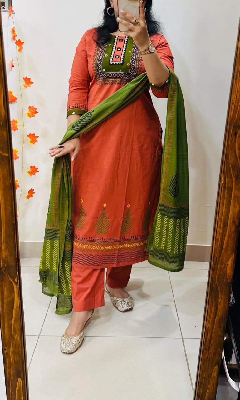 PREMIUM RICH DHABU COTTON SUIT (PK04)