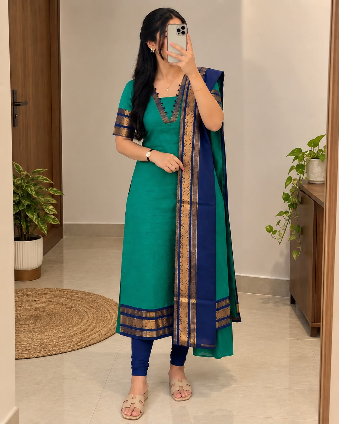 Traditional Silk Cotton kurti ( SILK07)