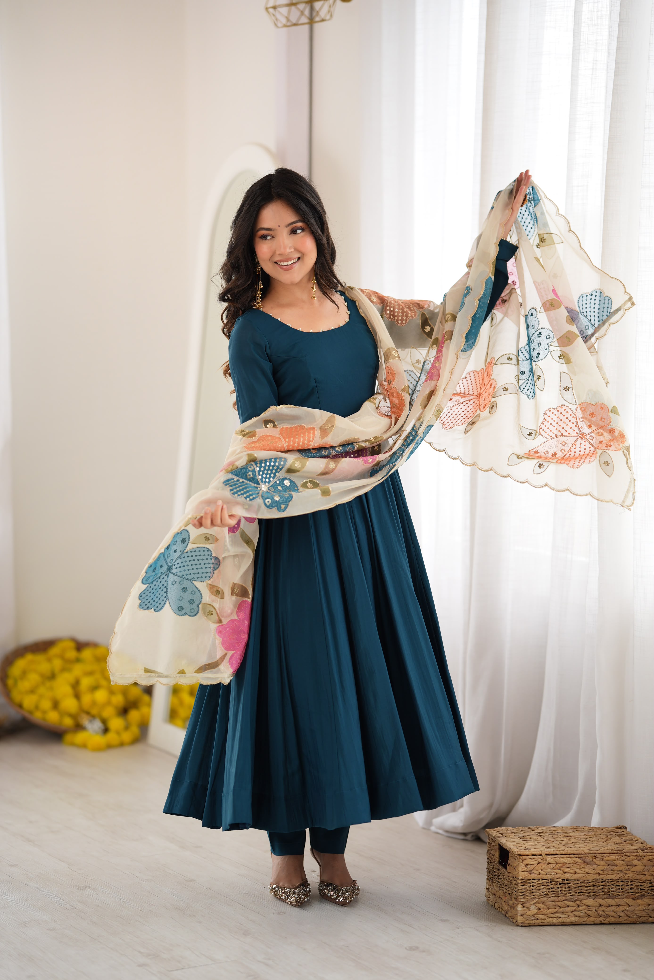 ROMANSILK ANARKALI DUPATTA (RAD01)