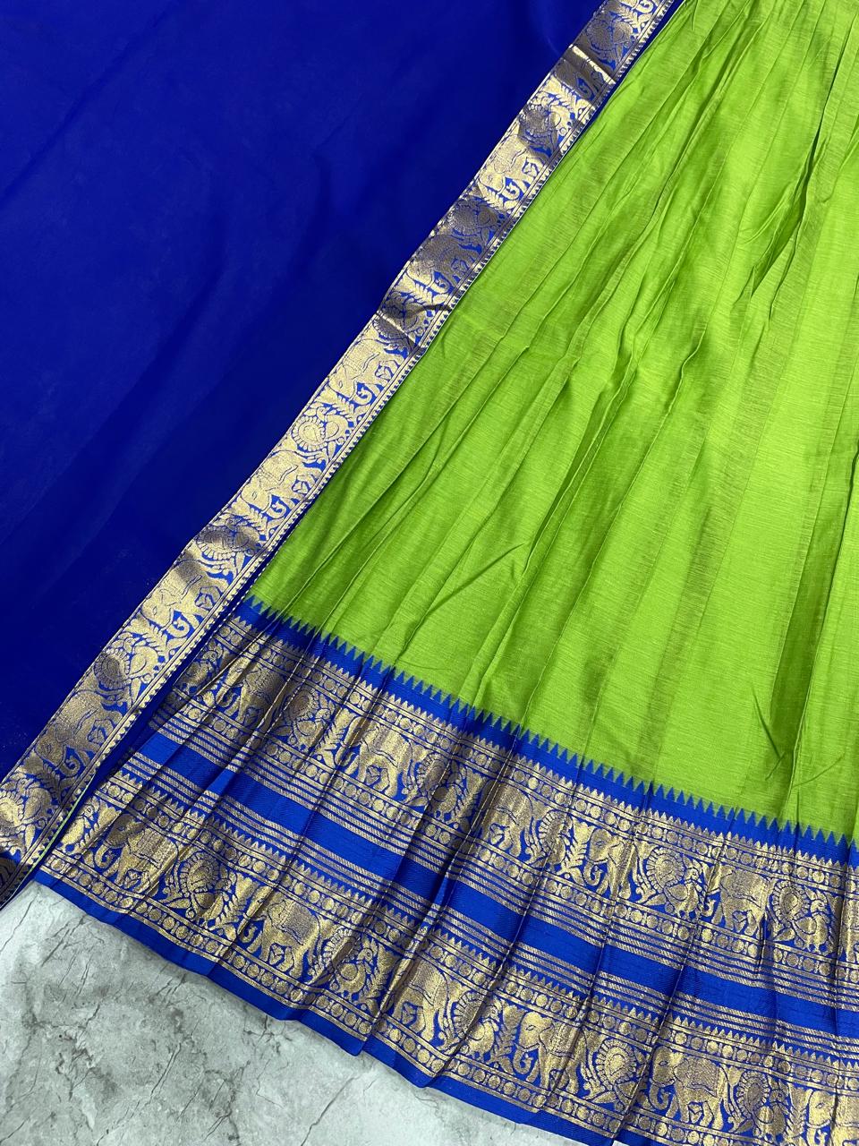The South-style Kanjivaram Type silk lehenga (L15)