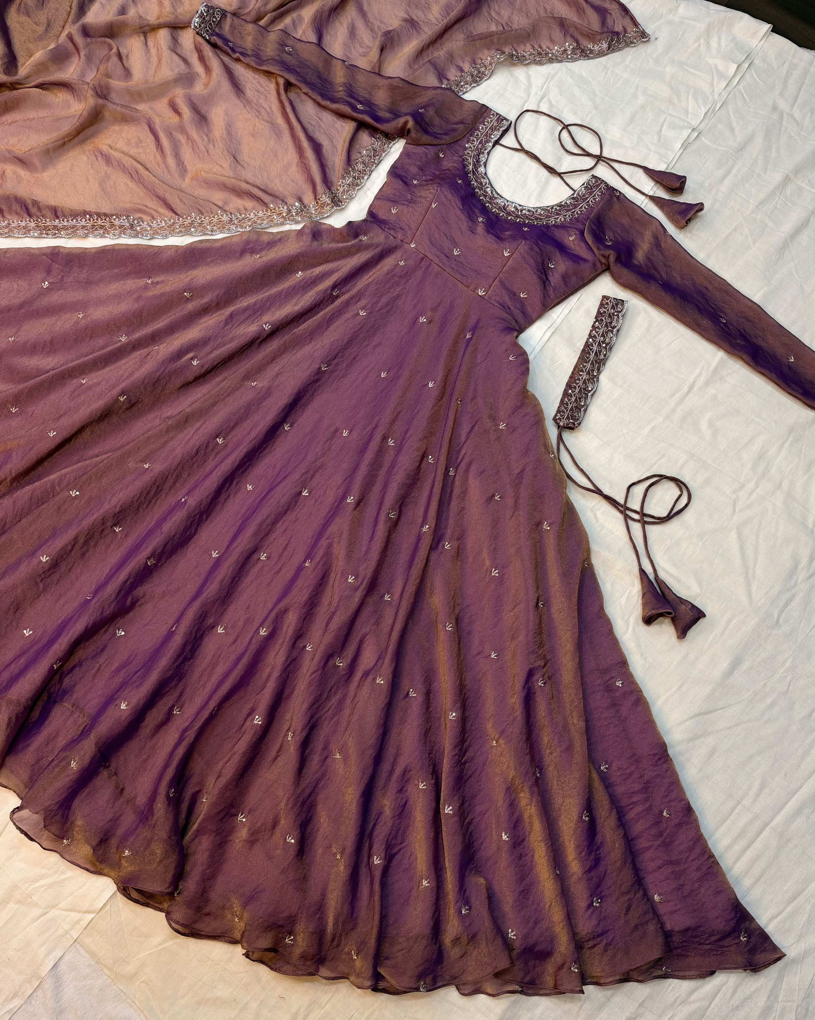 South Silk Gown with Dupatta & Belt ( PSSG03)