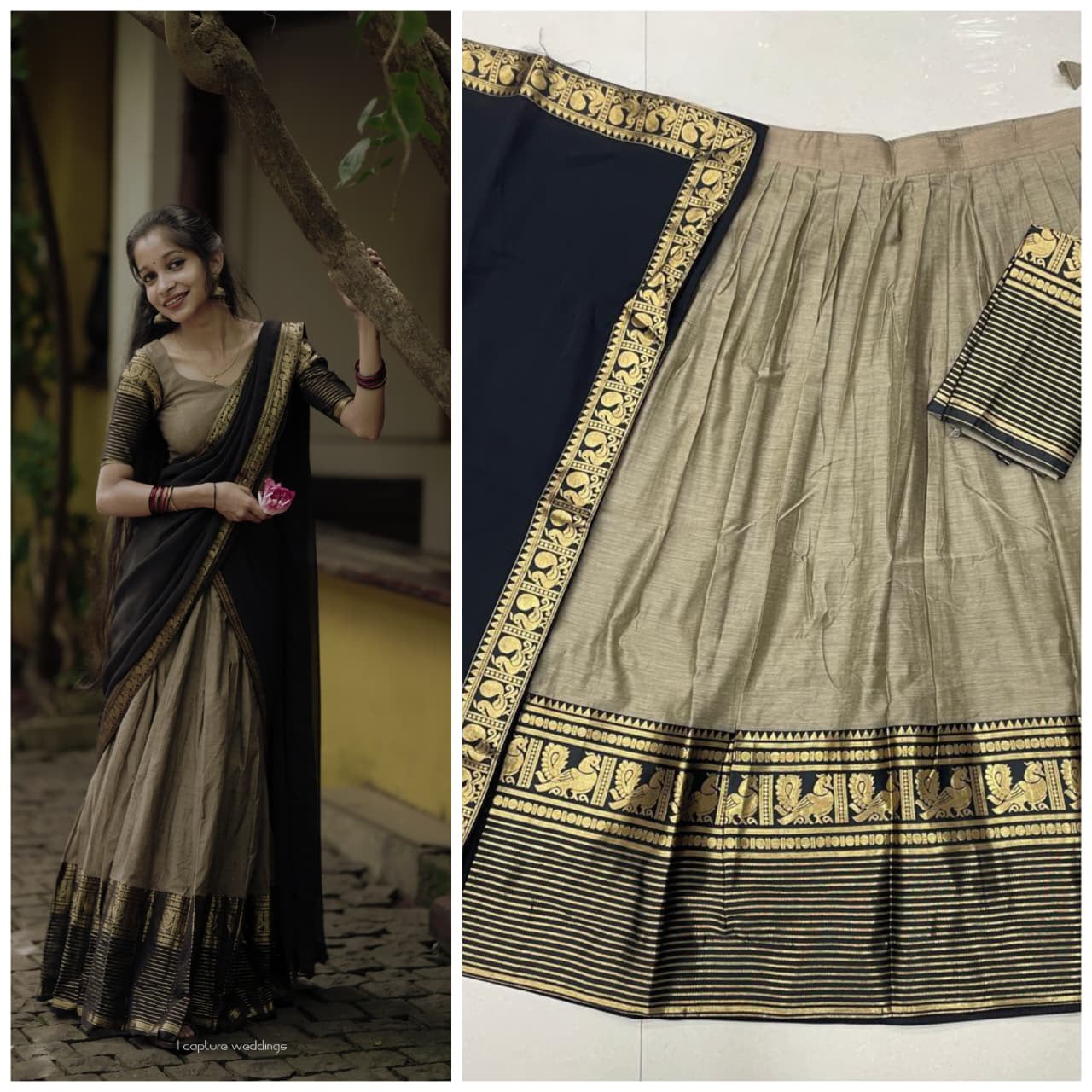 The South-style Kanjivaram Type silk lehenga (L29)