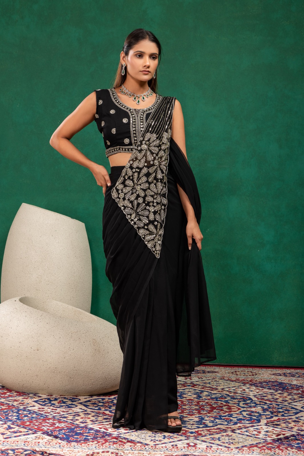 FAUX GEORGETTE KOTI SAREE (KS03)