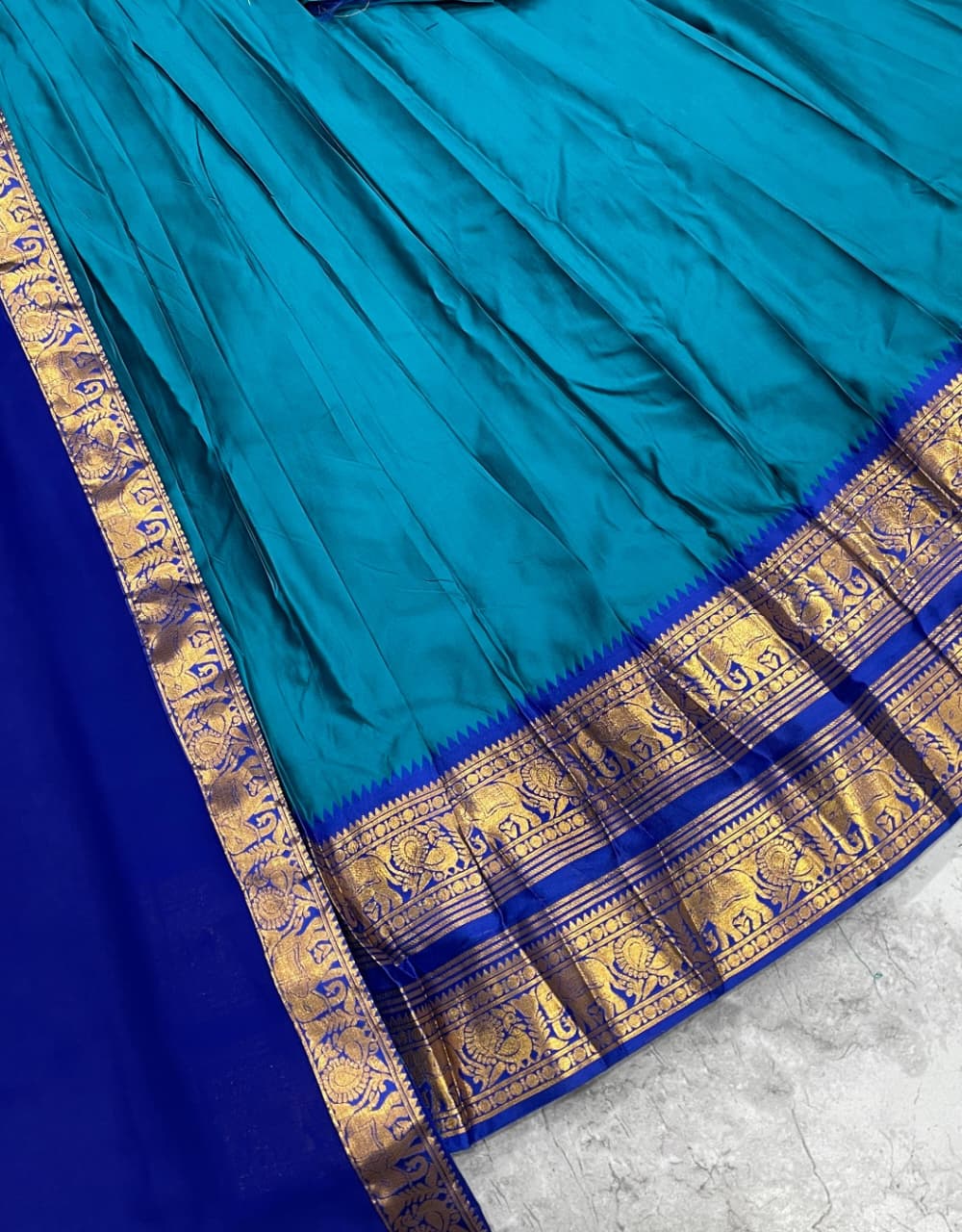 The South-style Kanjivaram Type silk lehenga (L13)