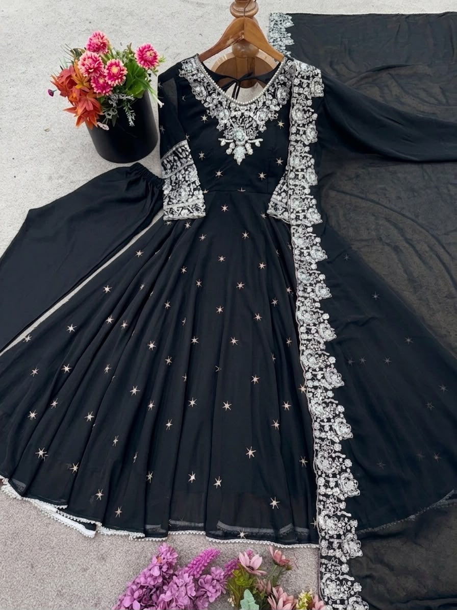 Elegant Embroidered Rembo Sequence Anarkali (RSA03)