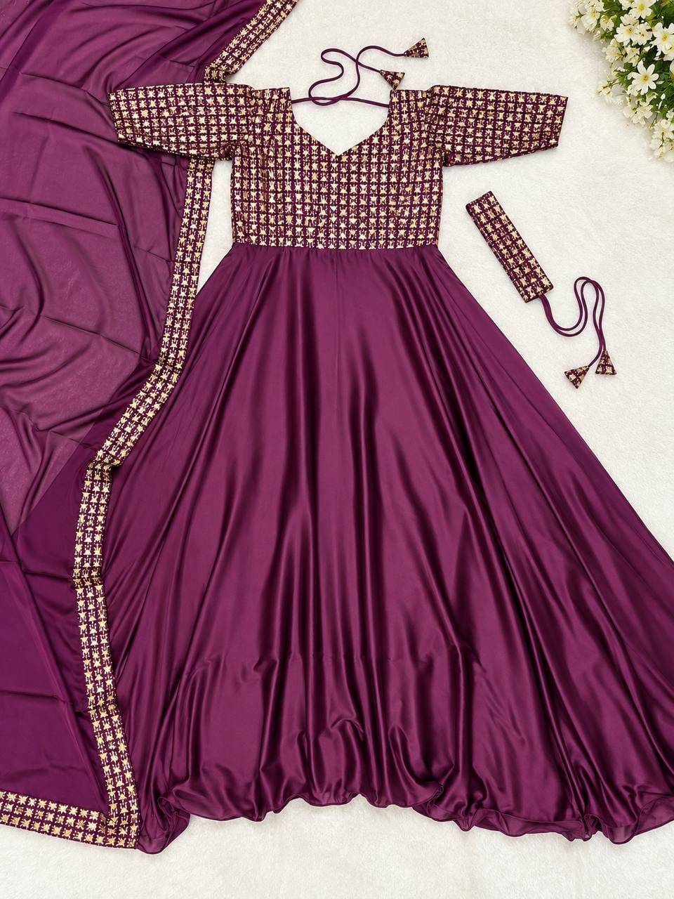 RANGOLI SILK ANARKALI MEROON (RSA03)