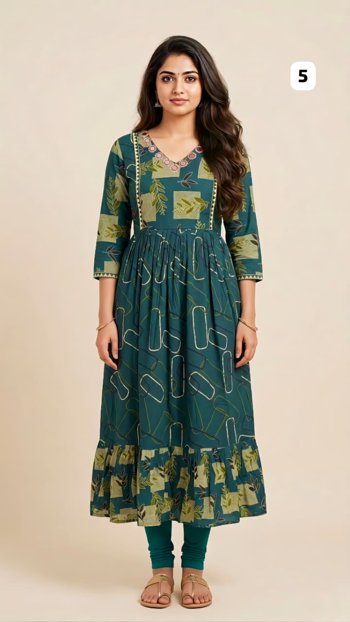 Cotton Mirror work Kurti 5