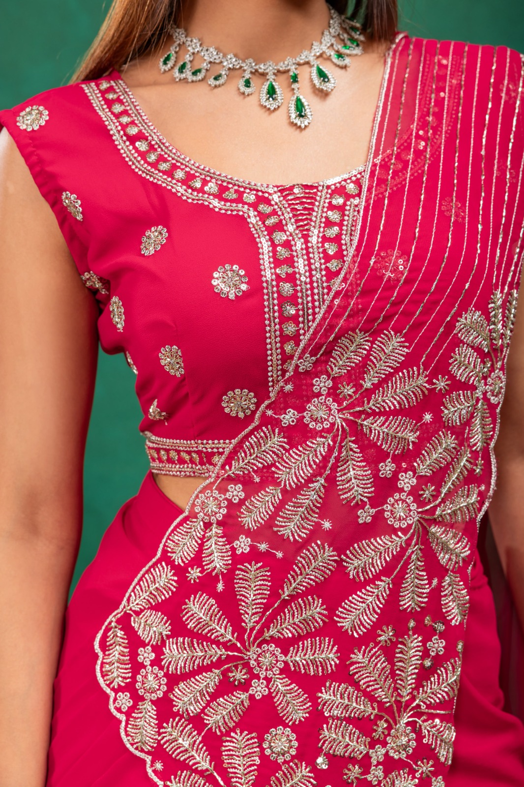 FAUX GEORGETTE KOTI SAREE (KS01)