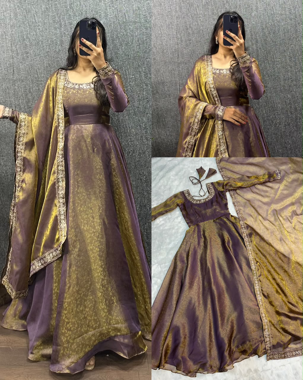 FENDY JAQUARD SILK GOWN ( FJS01)