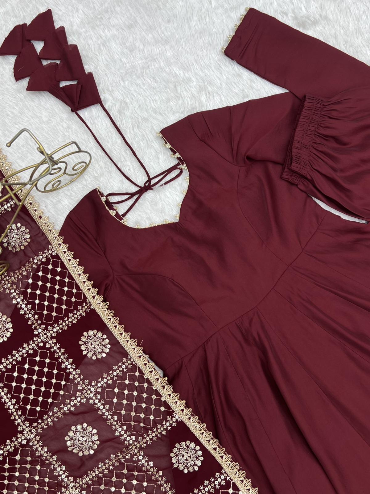 Romansilk Chanderi Fully Flare Anarkali (FA01)