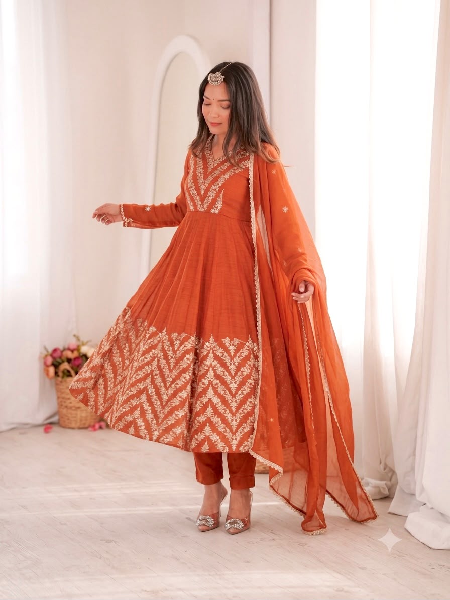Crunchy Anarkali Gown ( CAG01)