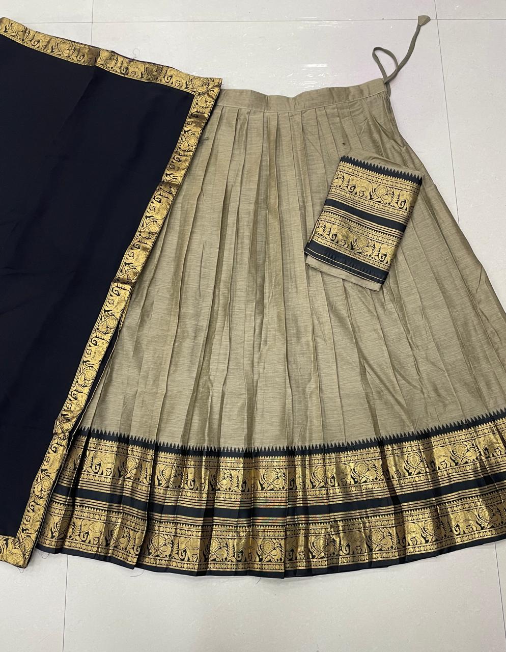 The South-style Kanjivaram Type silk lehenga (L17)