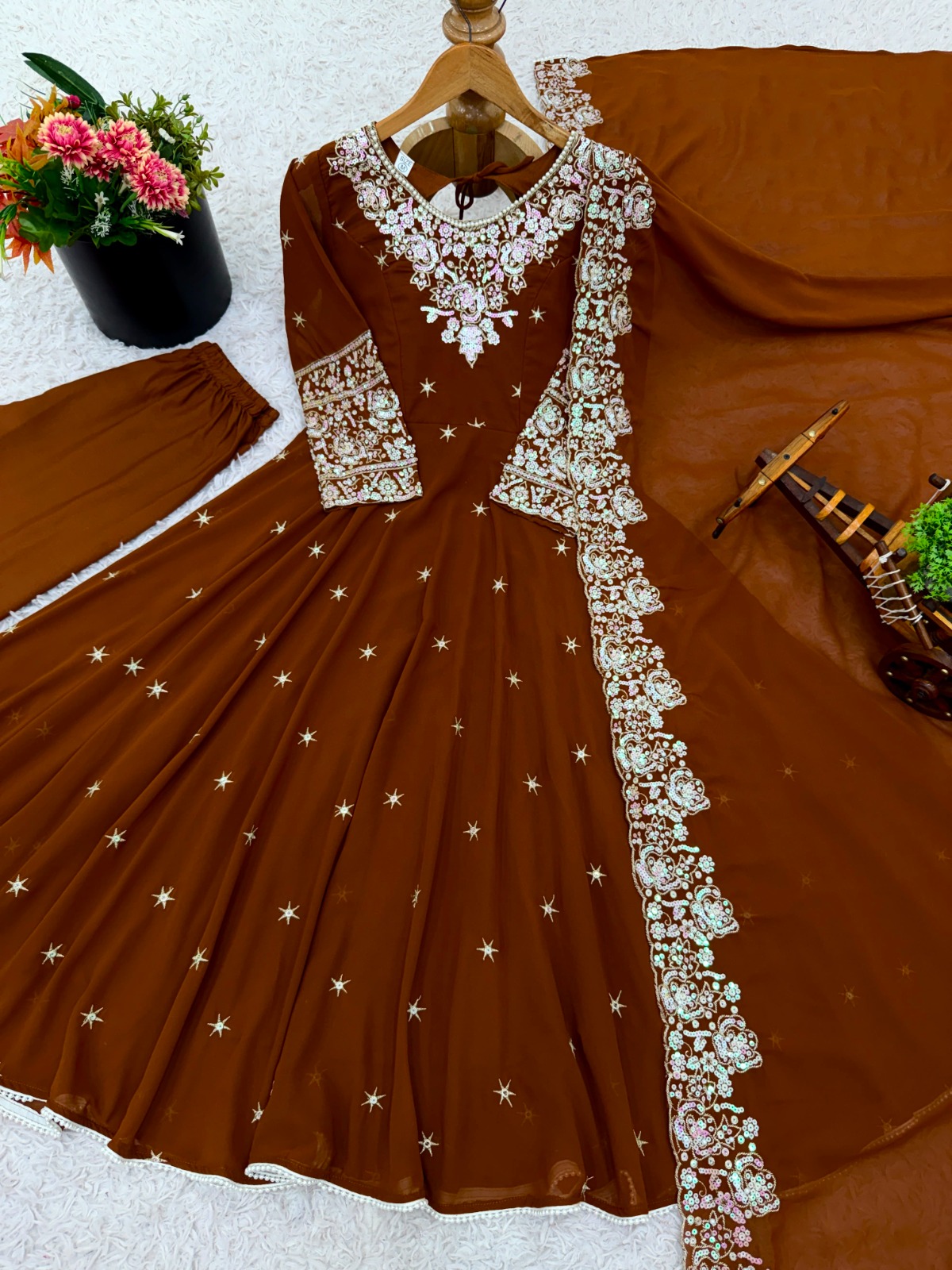 Elegant Embroidered Rembo Sequence Anarkali (RSA05)