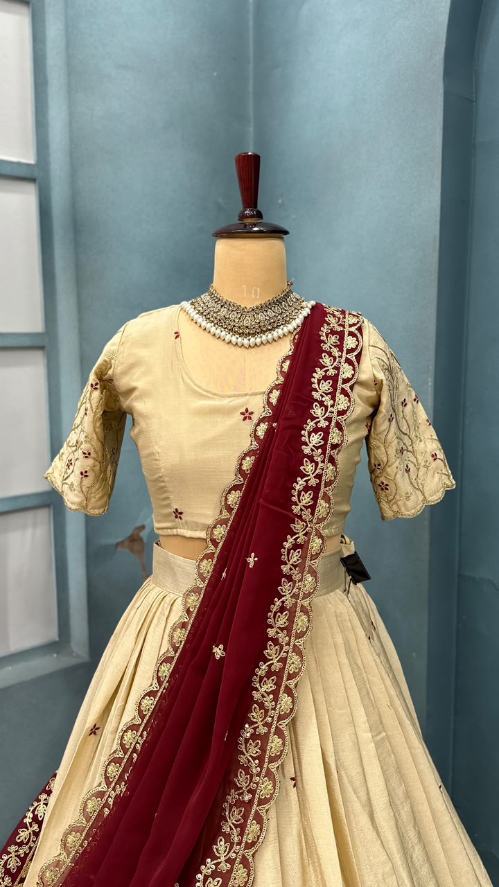 Full stiched Kanjivaram silk Lehanga (TL02)