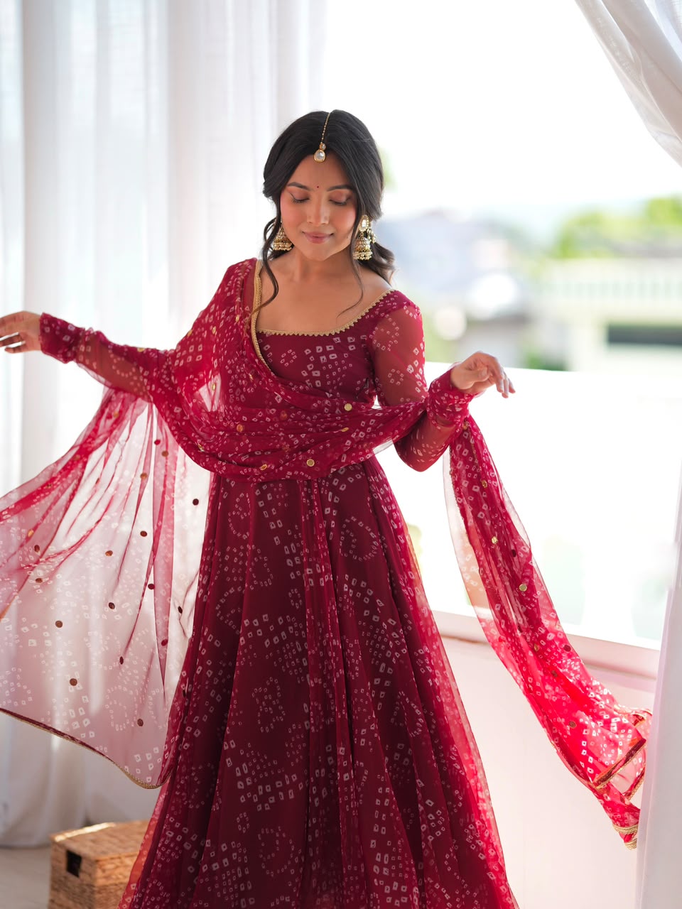 Designer Faux Georgette Gown With Dupatta (GG01)
