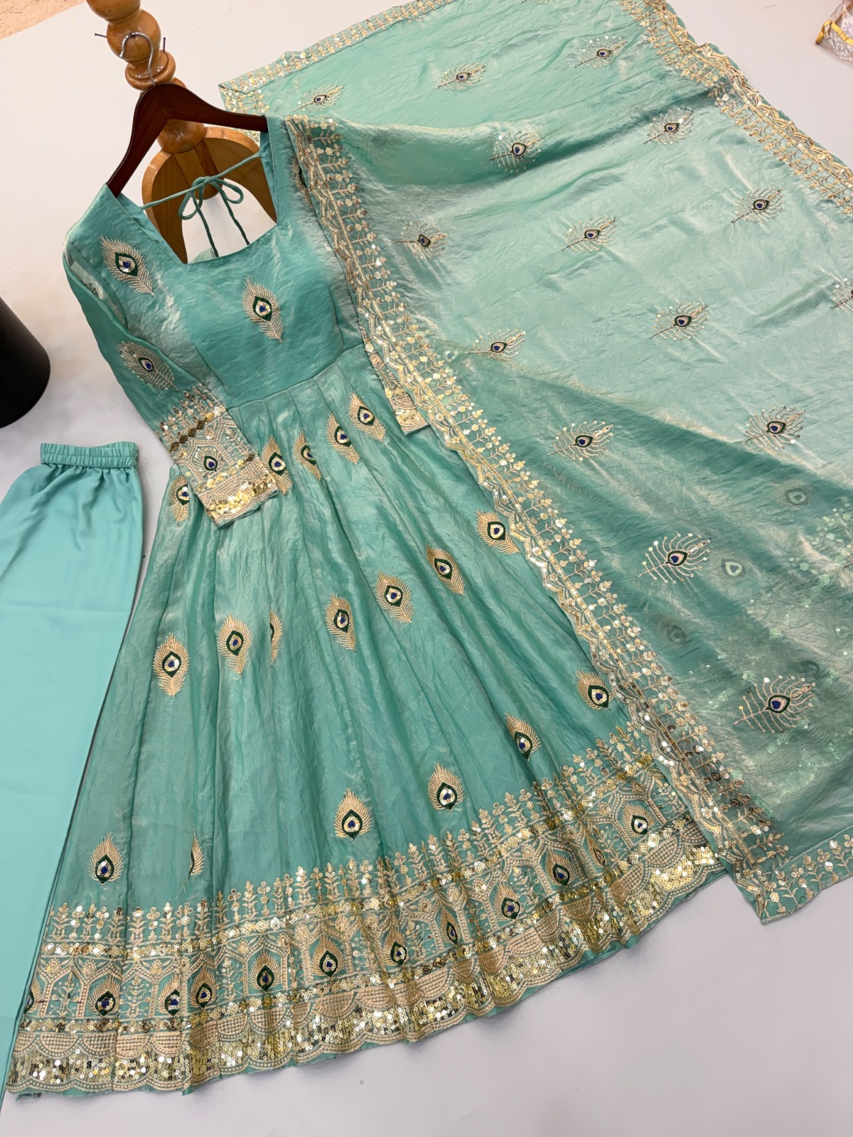 Heavy fendy silk 3 piece designer set (FSD9)