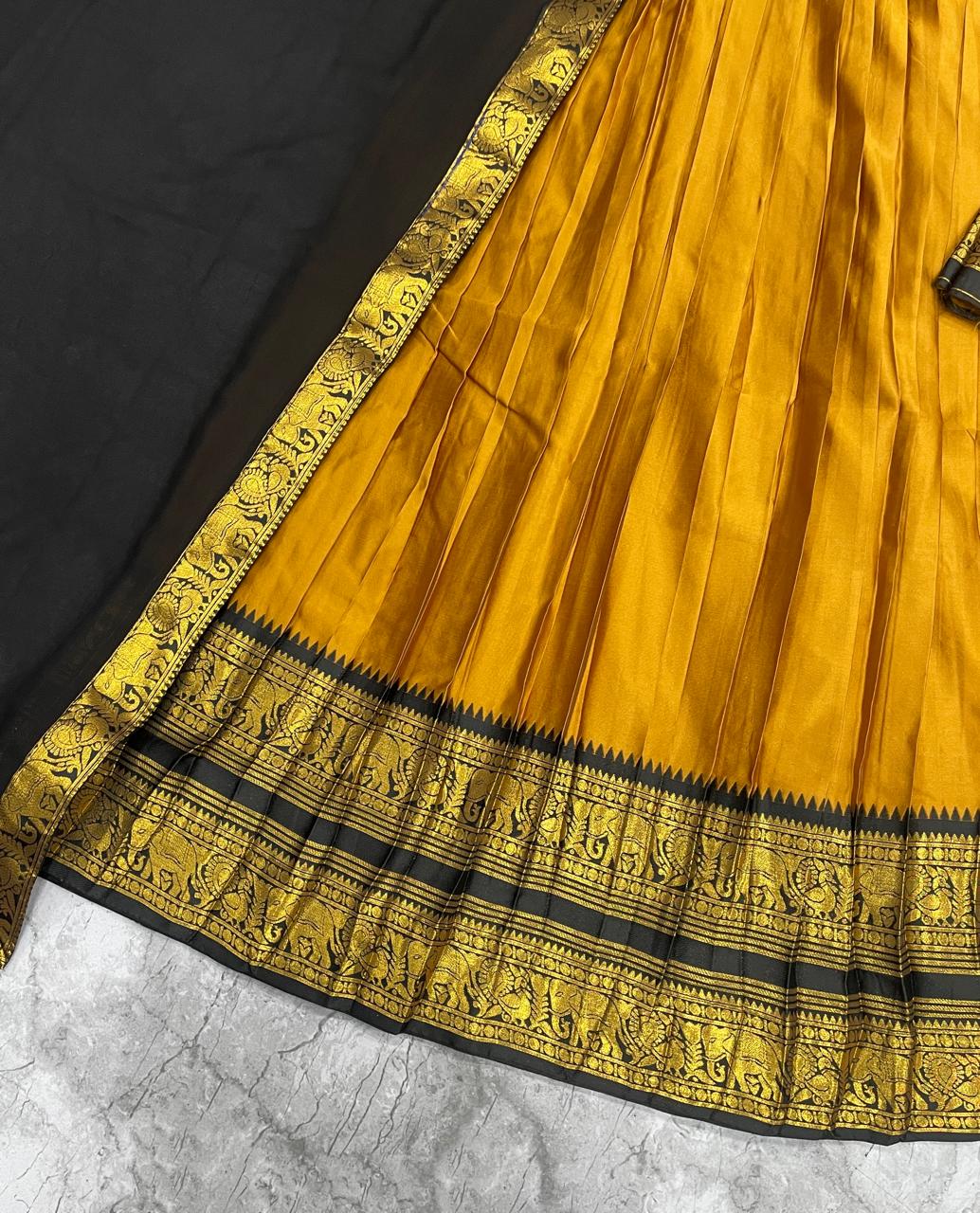 The South-style Kanjivaram Type silk lehenga (L19)