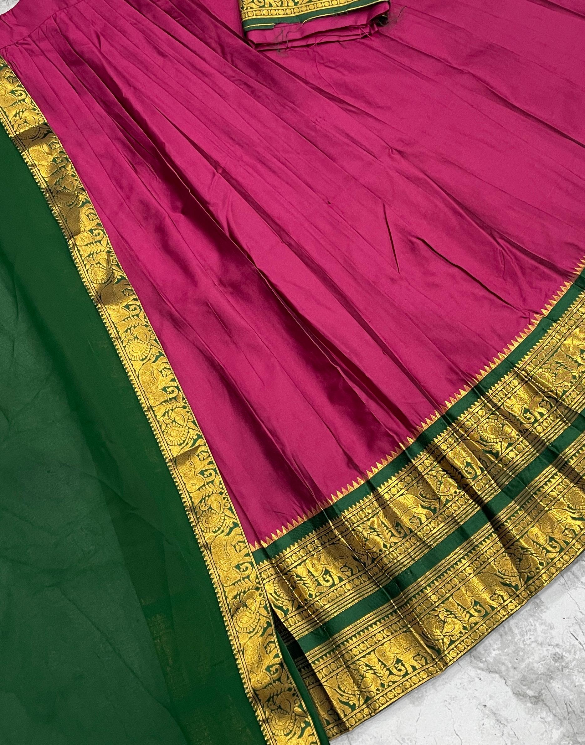 The South-style Kanjivaram Type silk lehenga (L12)