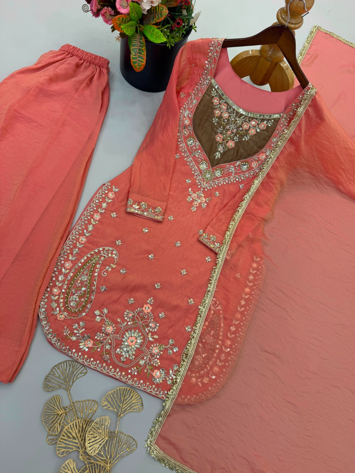 Embroidery Sequence Sharara Set (ES03)