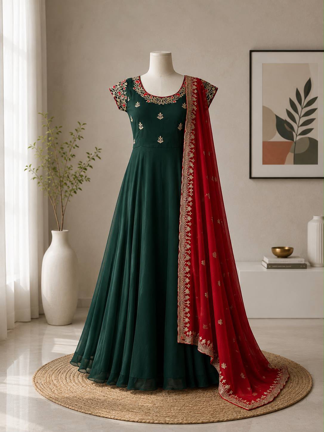 Georgette Anarkali & Dupatta ( GAD01)