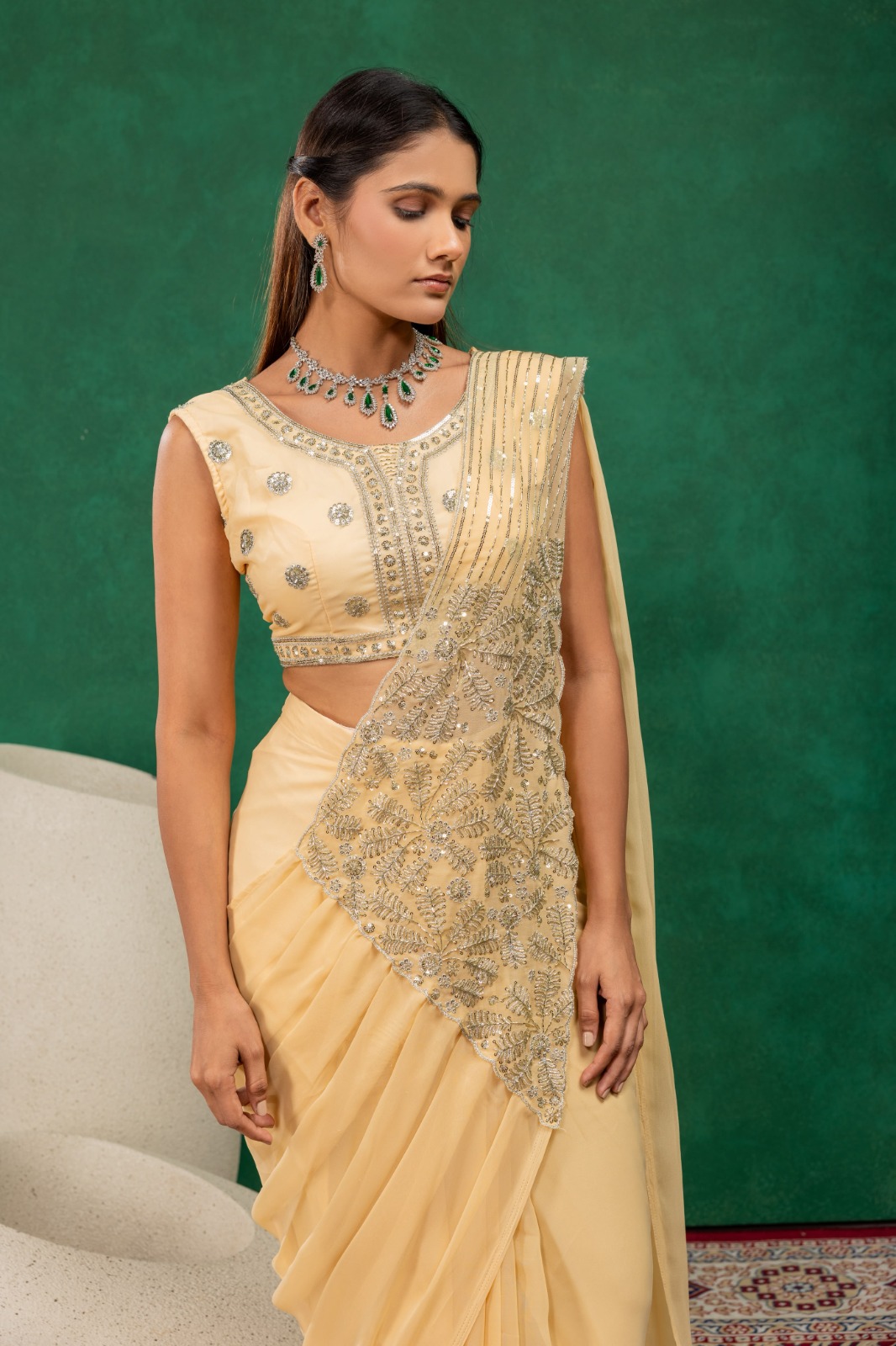 FAUX GEORGETTE KOTI SAREE (KS05)