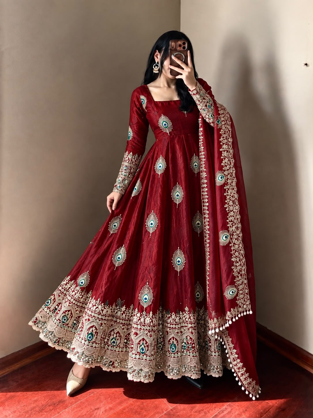 Heavy fendy silk 3 piece designer set (FSD13)