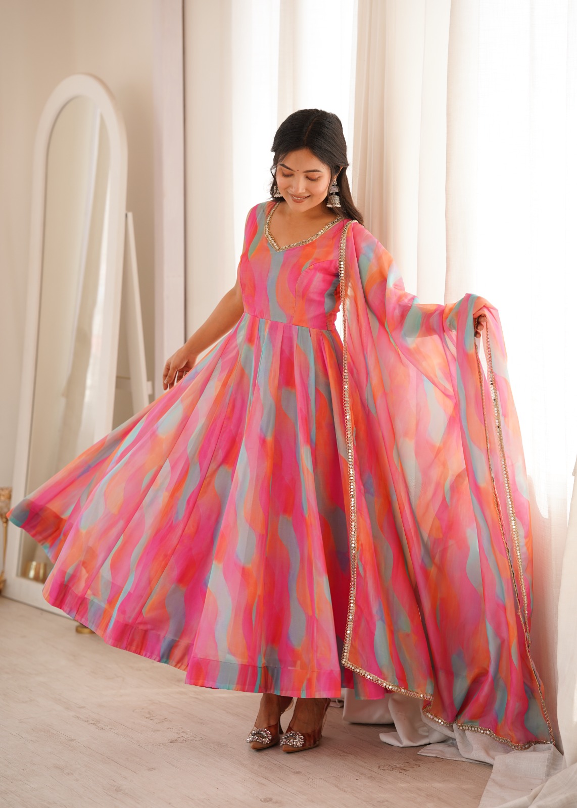Tebi Organza Anarkali suit ( TOA1)