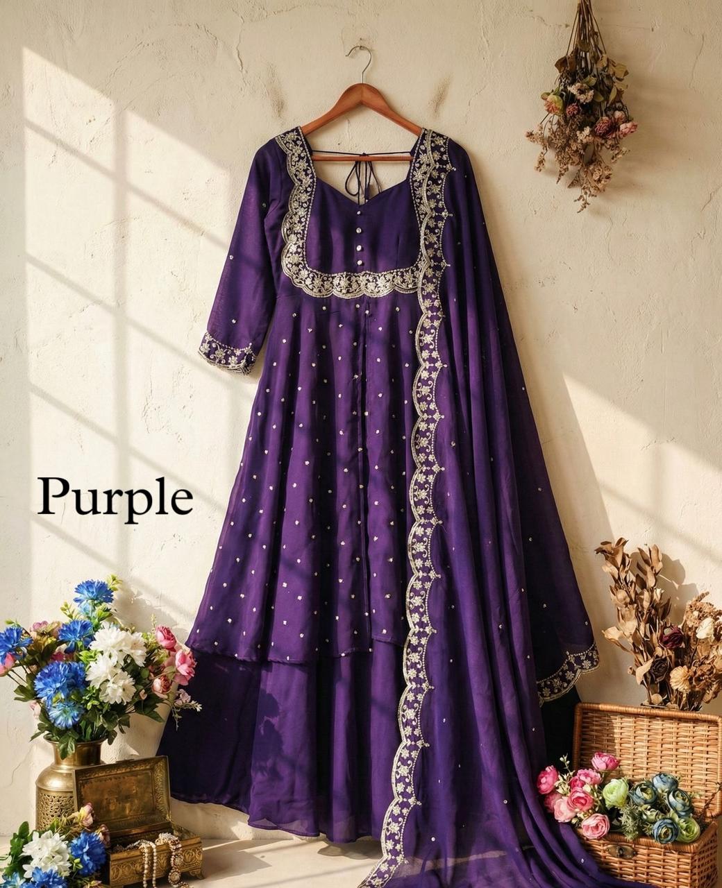Vichitra Silk skirt and cape pcs (VSK07)