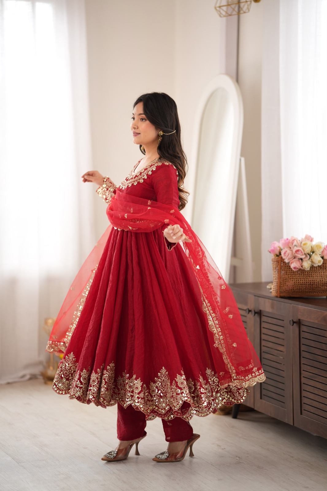 Doremone Crush  Top Bottom Dupatta Set (DC)