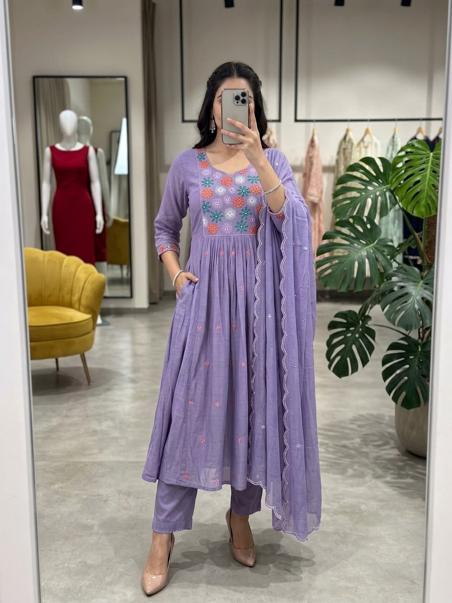 Soft Mul chanderi 3 pcs set (MC12)
