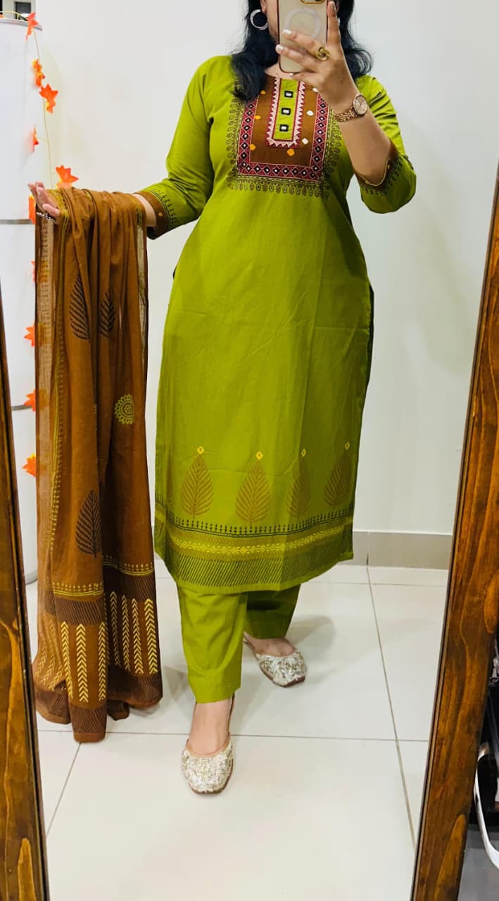 PREMIUM RICH DHABU COTTON SUIT (PK05)