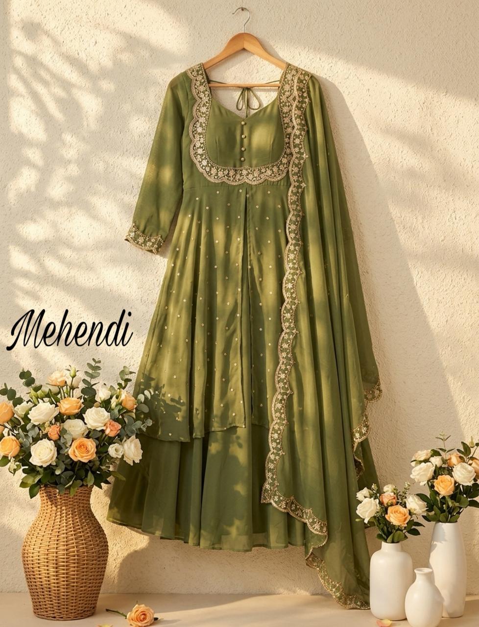 Vichitra Silk skirt and cape pcs (VSK10)
