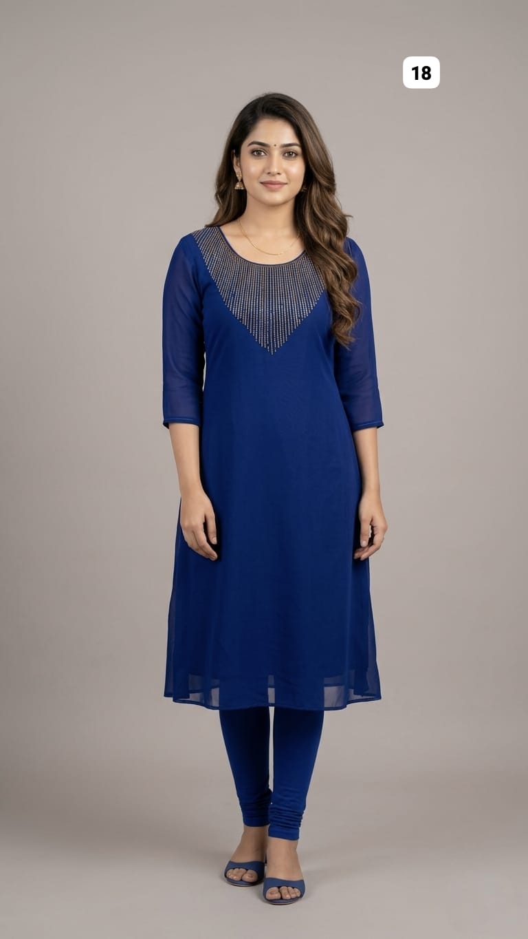 Georgette sequence kurti 18