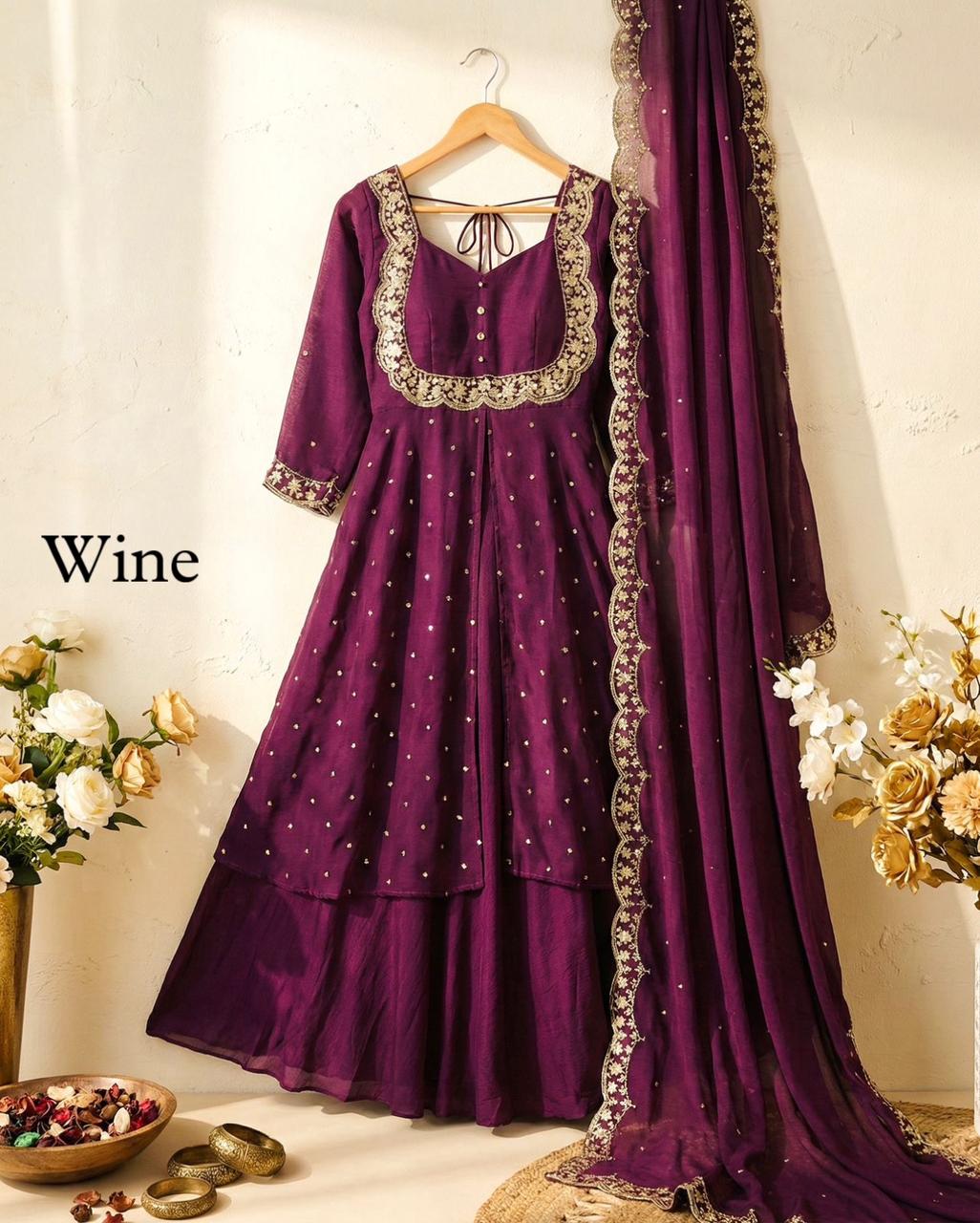Vichitra Silk skirt and cape pcs (VSK05)