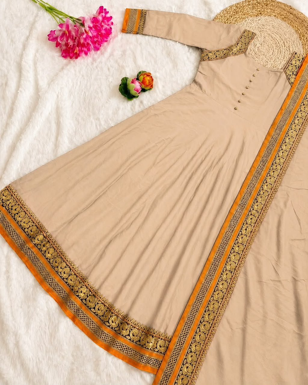 VICHITRA SILK ANARKALI WITH DUPATTA (VSA07)