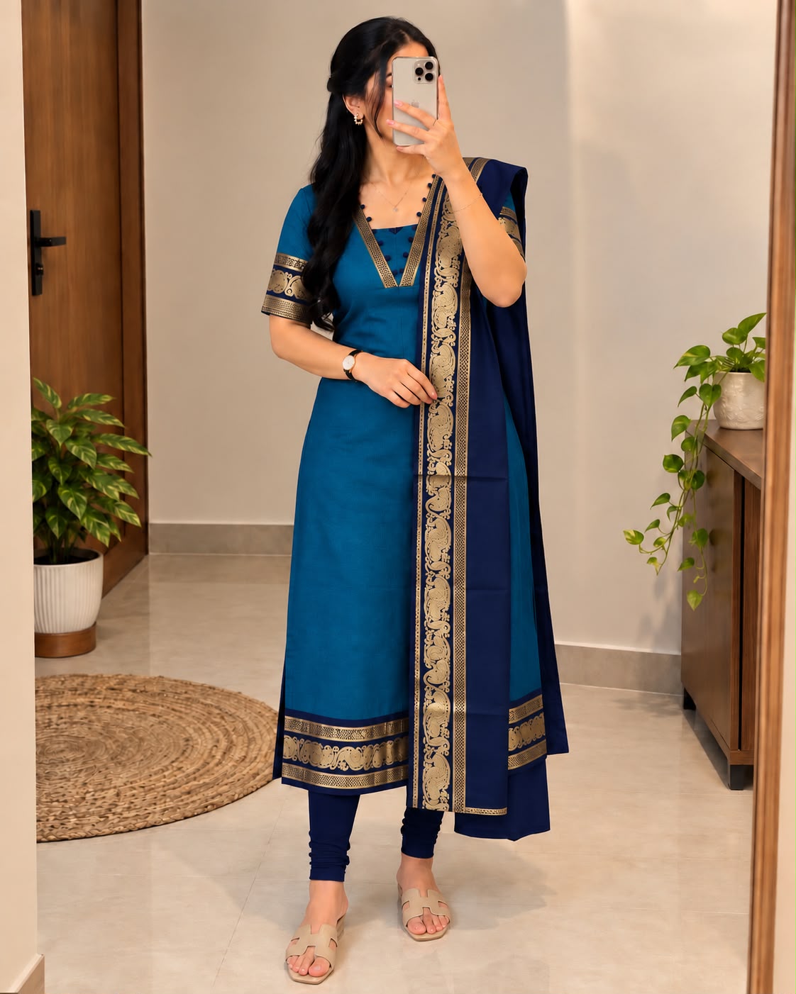Traditional Silk Cotton kurti ( SILK02)