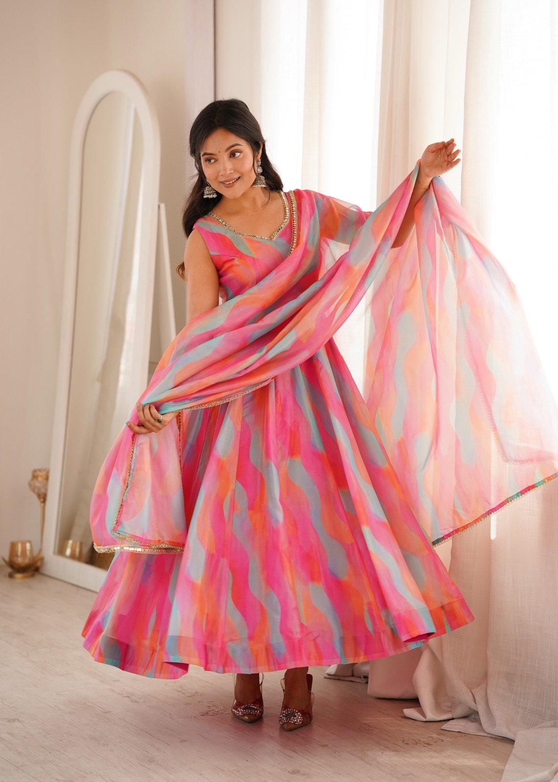 Tebi Organza Anarkali suit ( TOA1)