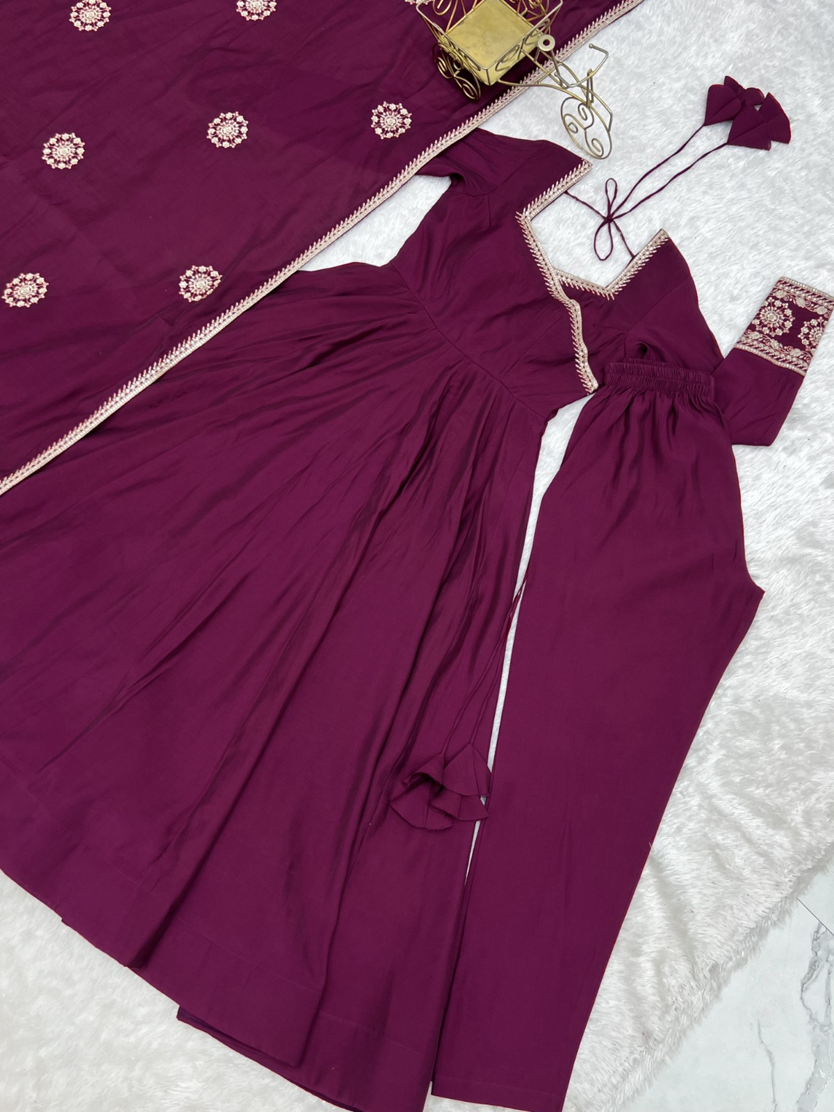 Angrakha Style Full Flare Anarkali Gown (AS01)
