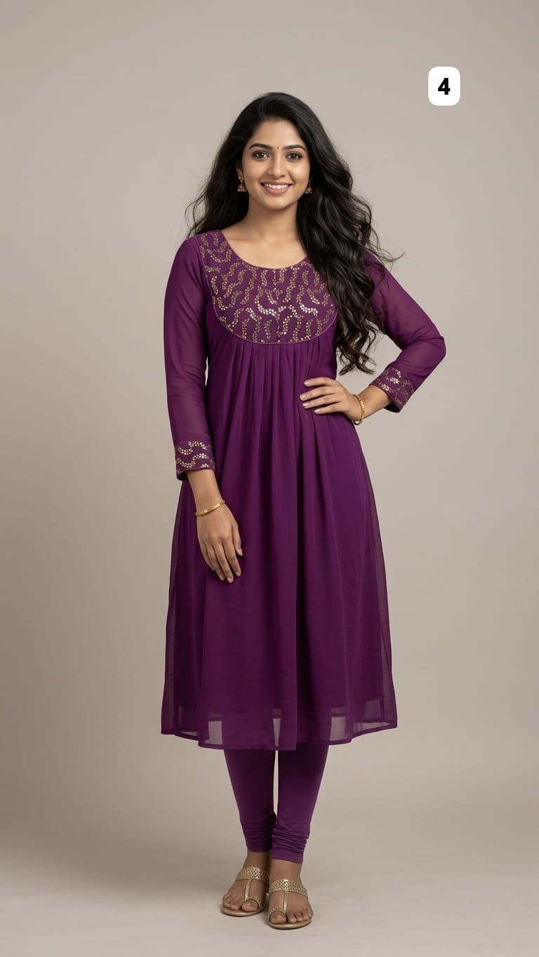 Georgette sequence kurti 04