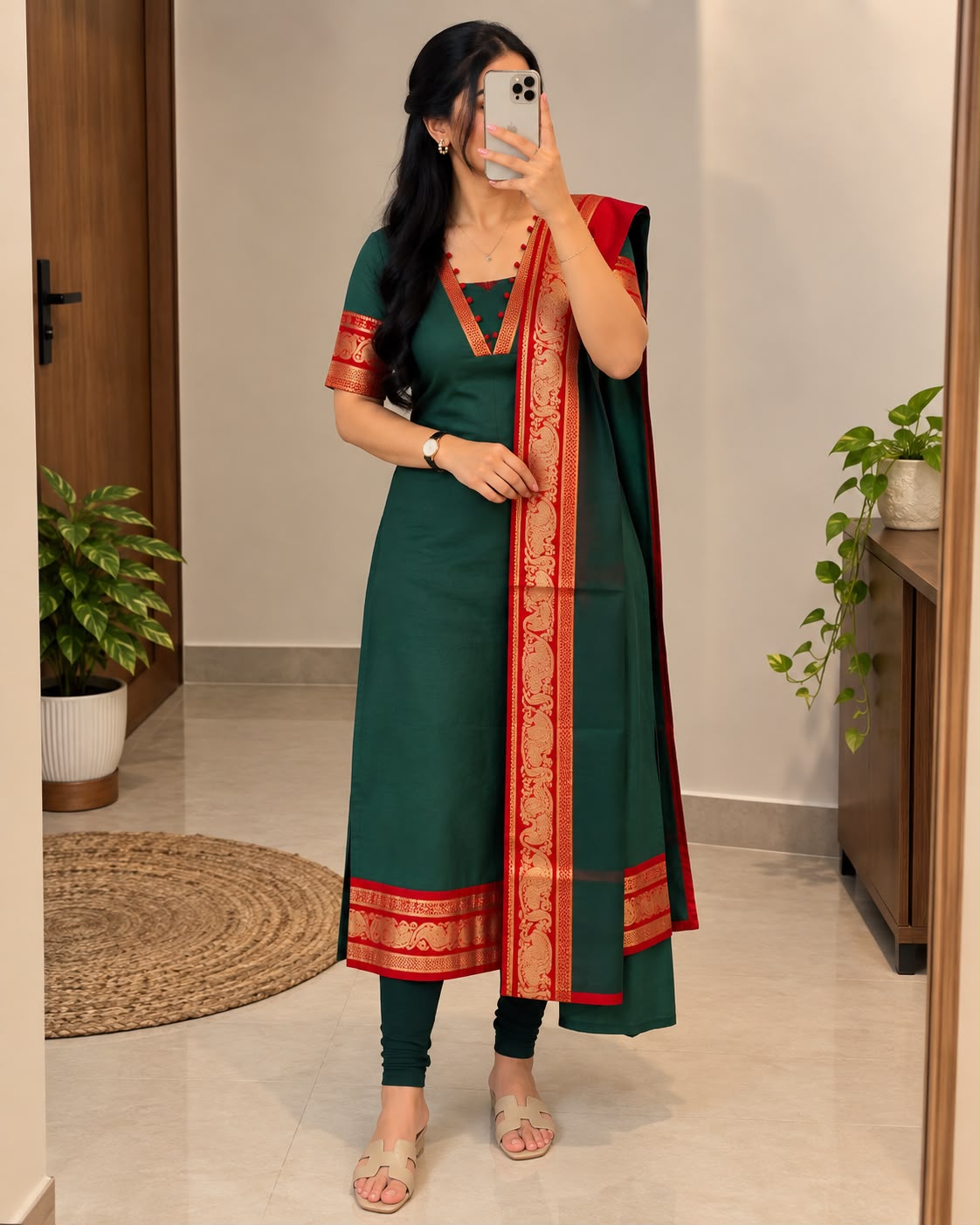 Traditional Silk Cotton kurti ( SILK08)