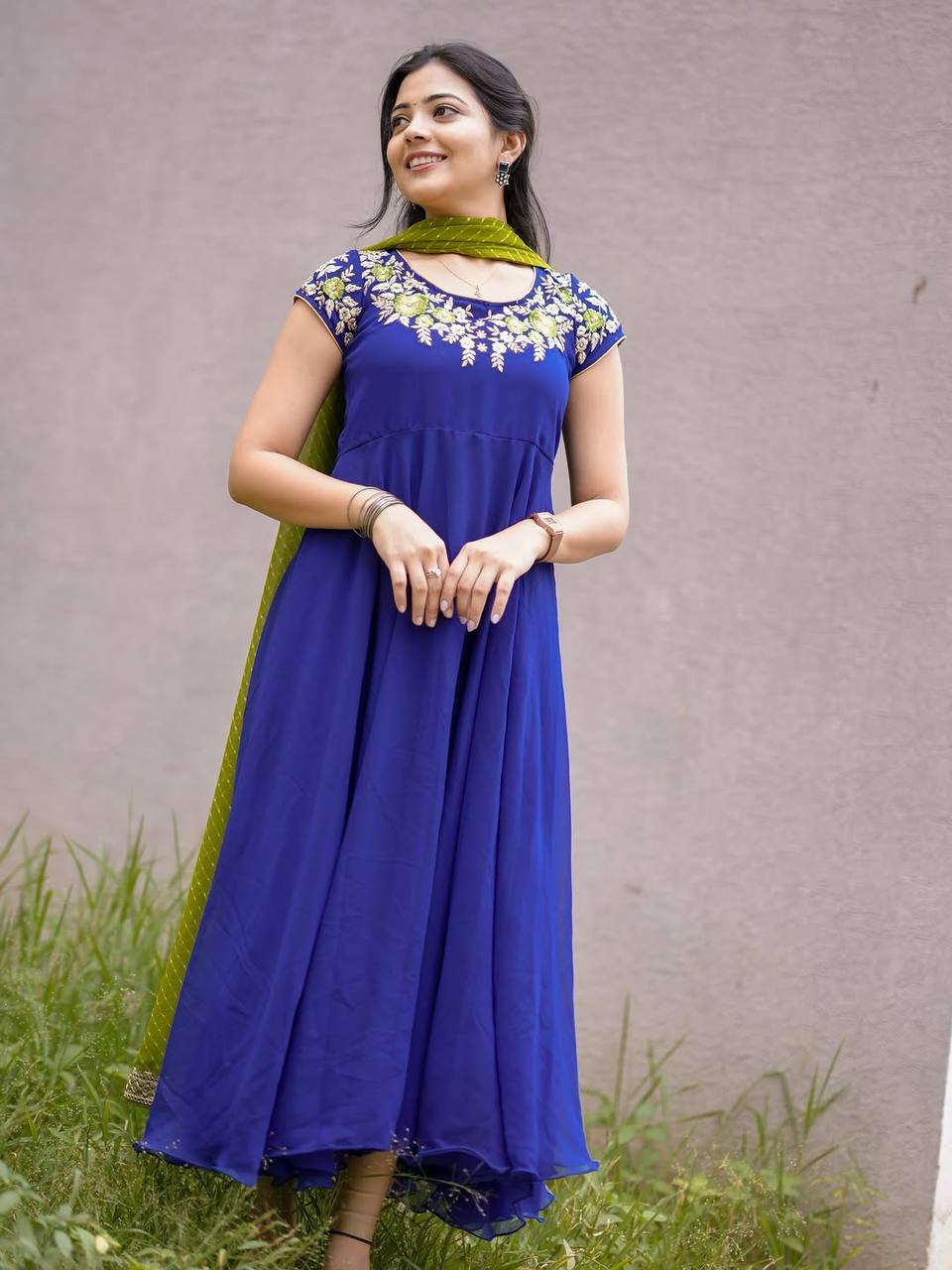Soft Georgette Designer Gown with Dupatta