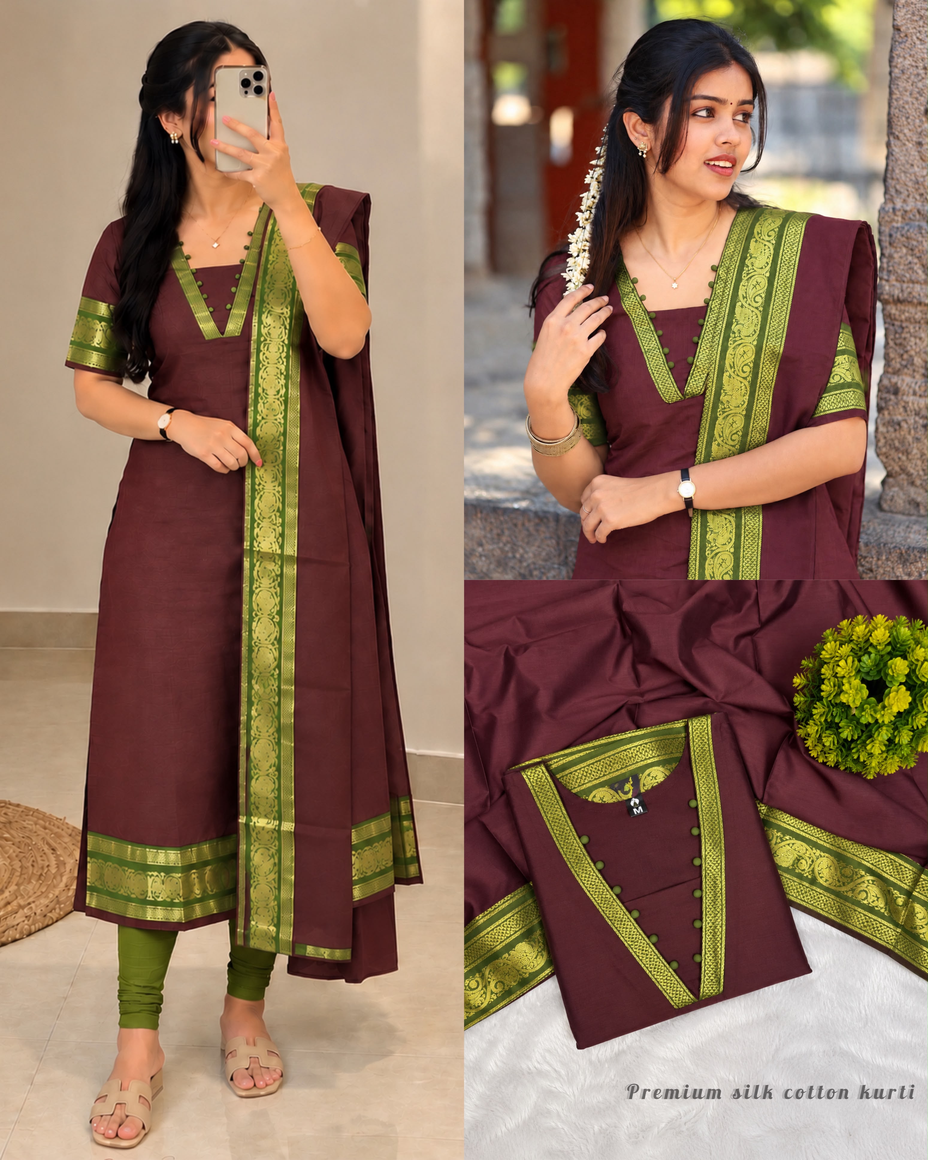 Traditional Silk Cotton kurti ( SILK05)