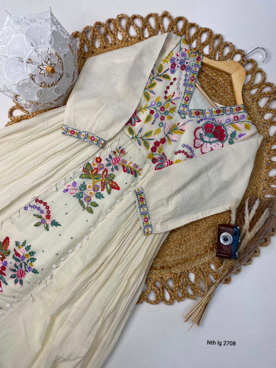 TRENDY A-line GOWN WITH Heavy EMBROIDERY (PW1)