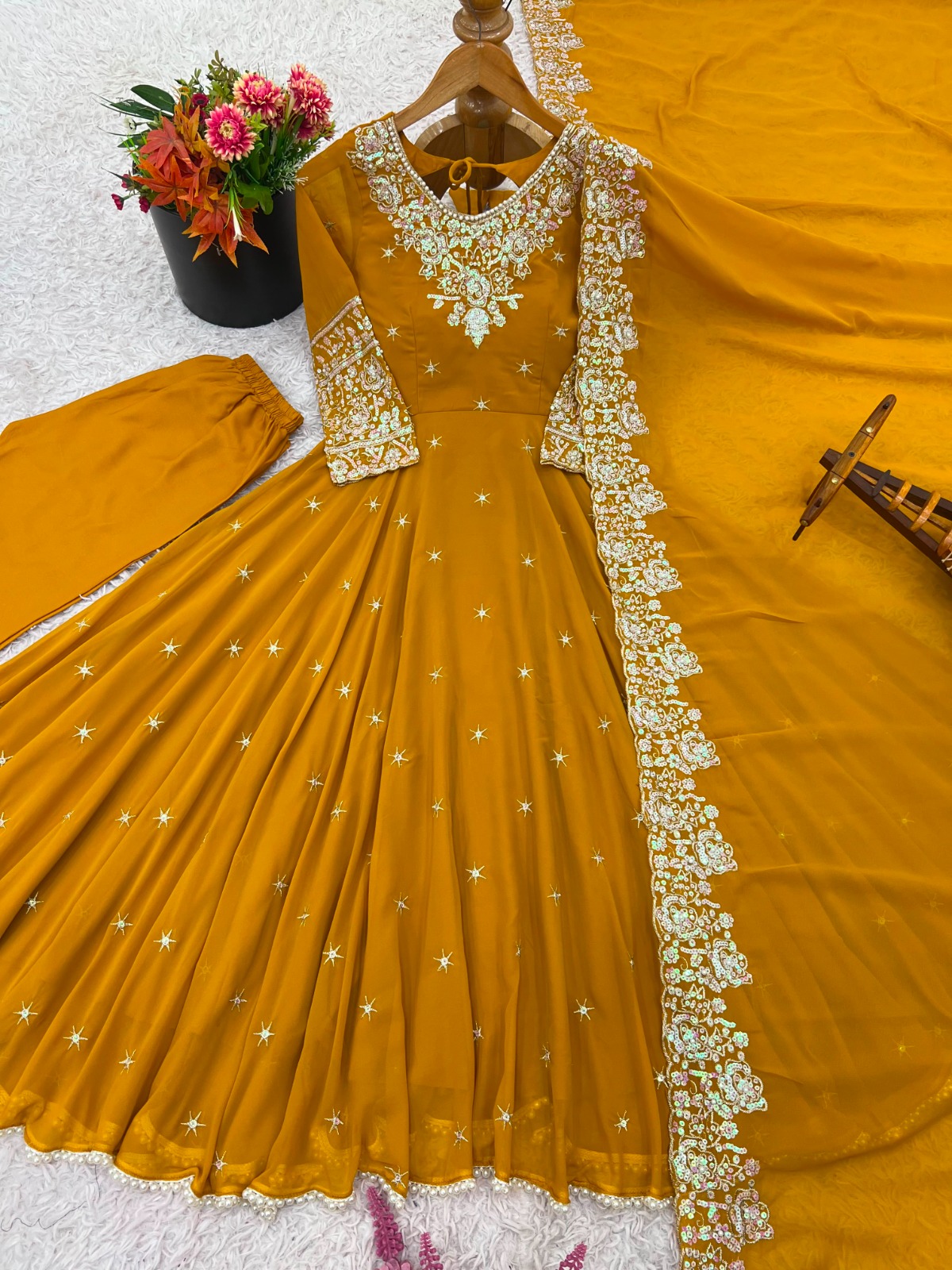 Elegant Embroidered Rembo Sequence Anarkali (RSA07)
