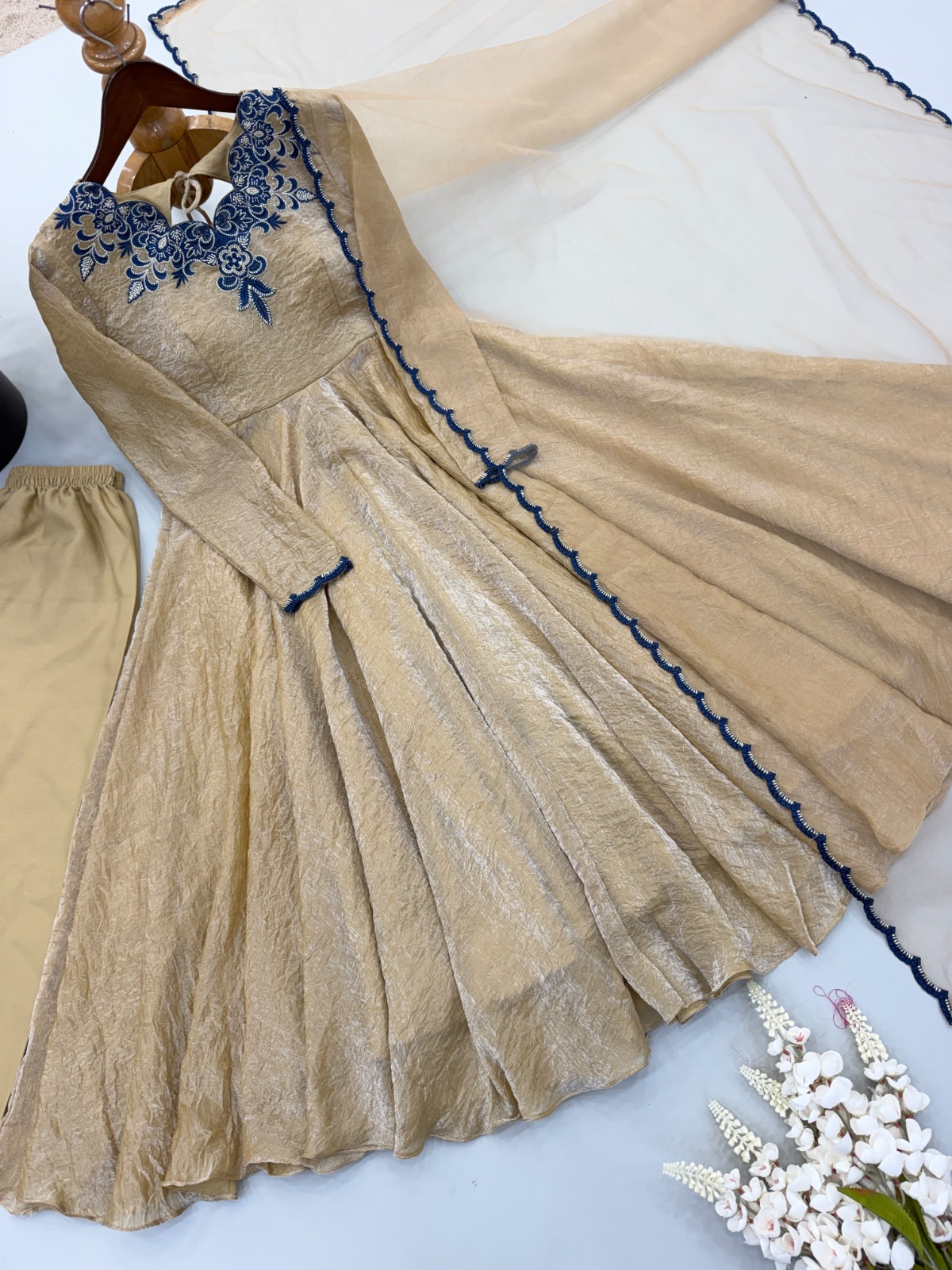 Doremon Crush  Embroidery thread work With Fully Flaired maxy(DD1)