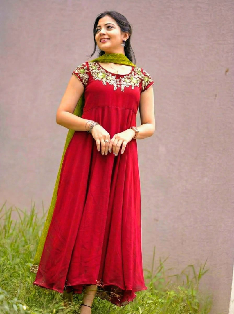 Soft Georgette Designer Gown with Dupatta