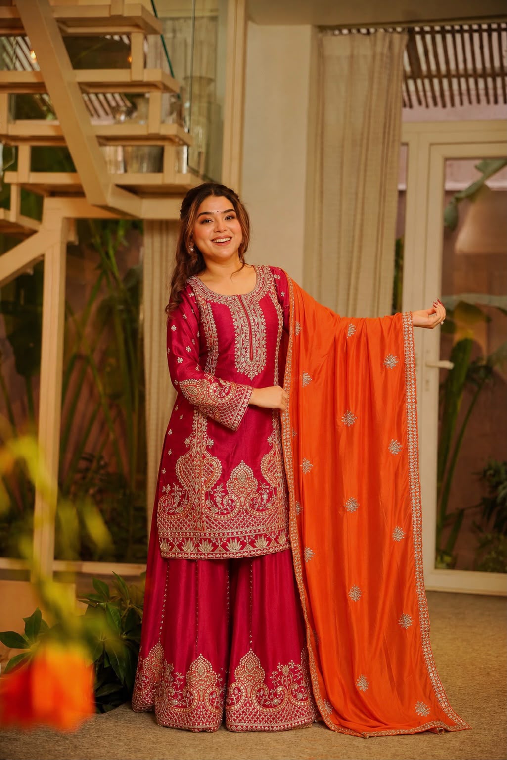 FANCY KURTI PLAZZO SET (FK02)