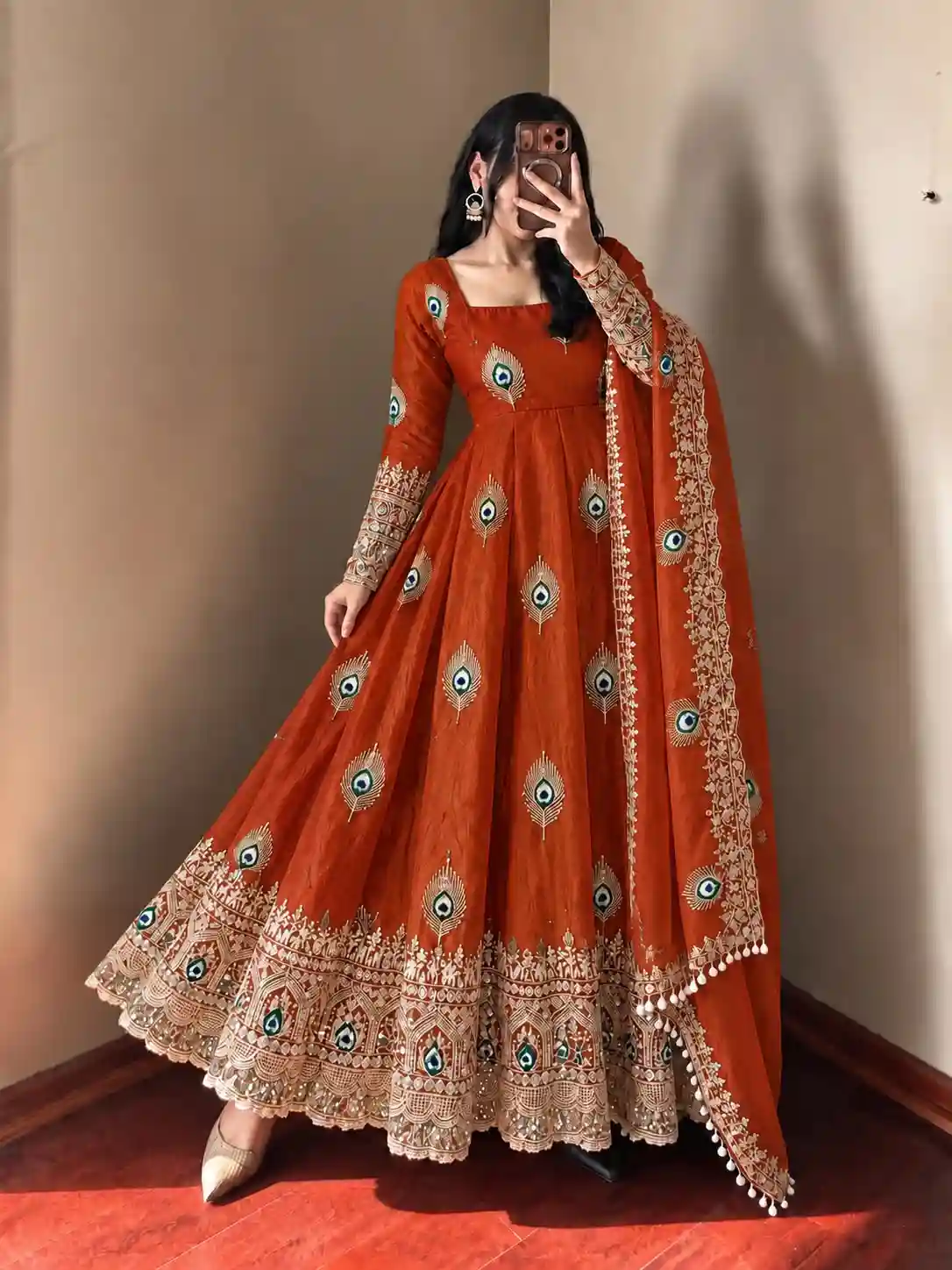 Heavy fendy silk 3 piece designer set (FSD7)