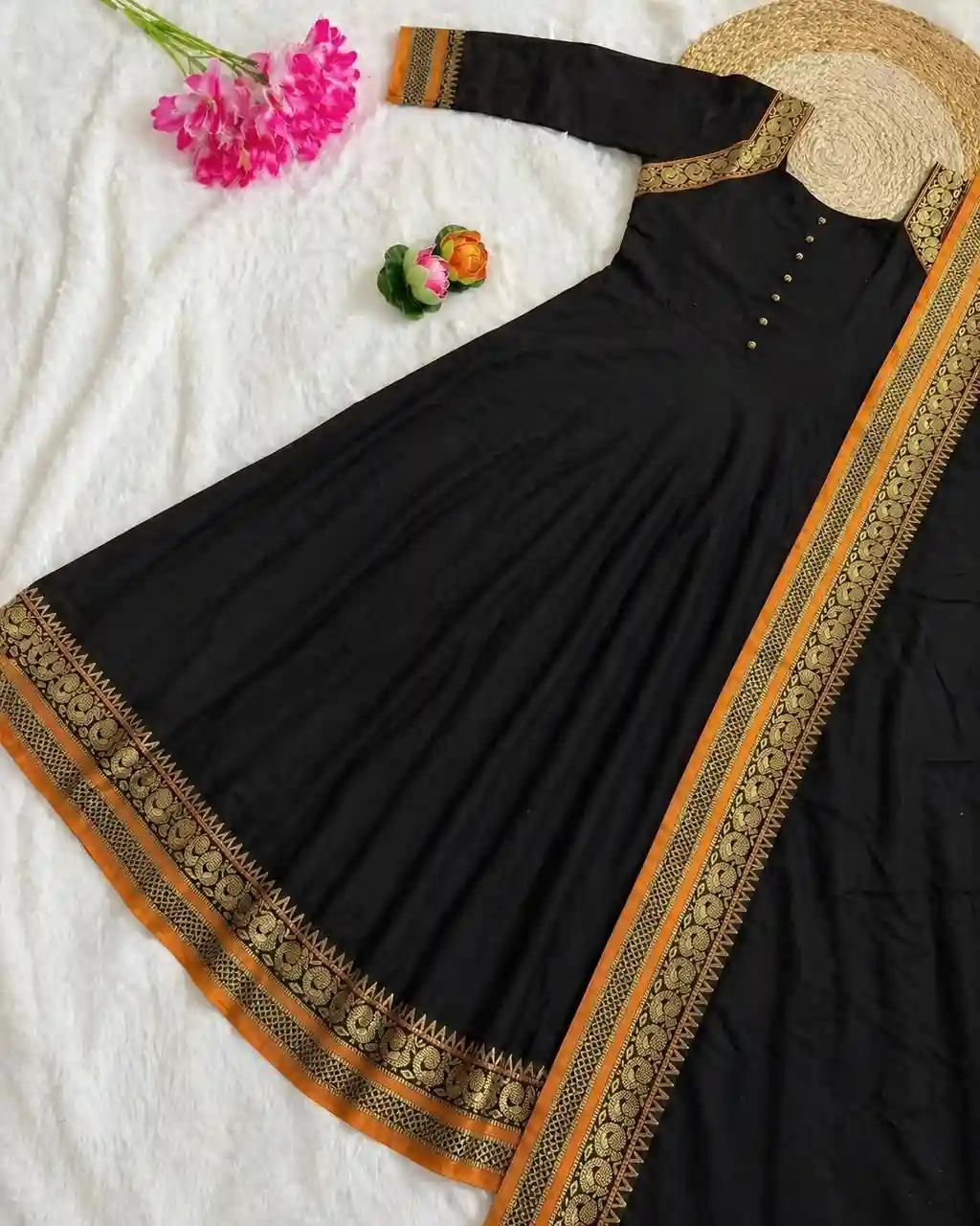 VICHITRA SILK ANARKALI WITH DUPATTA (VSA04)